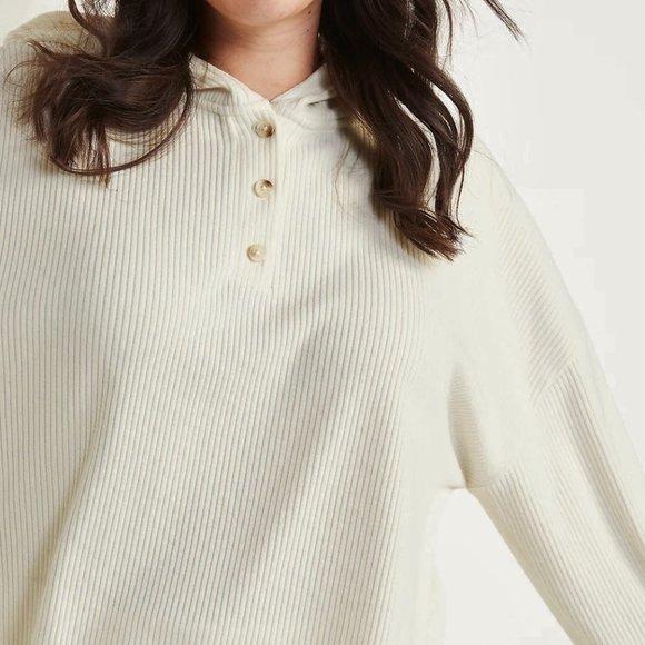 Sz S Oversized Tunic Hoodie (Rib-knit) - Picture 2 of 8